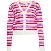 Kurzer Cardigan mit Chevron-Streifen