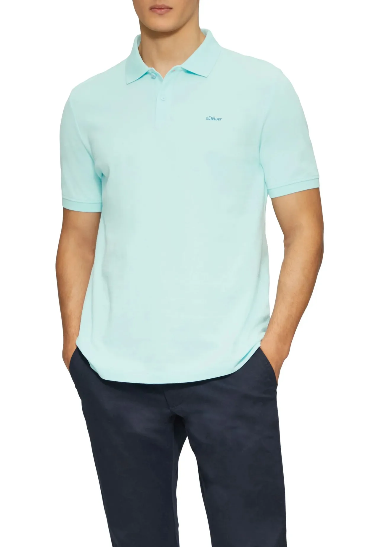 Klassisches kurzärmeliges Baumwoll-Piqué-Poloshirt