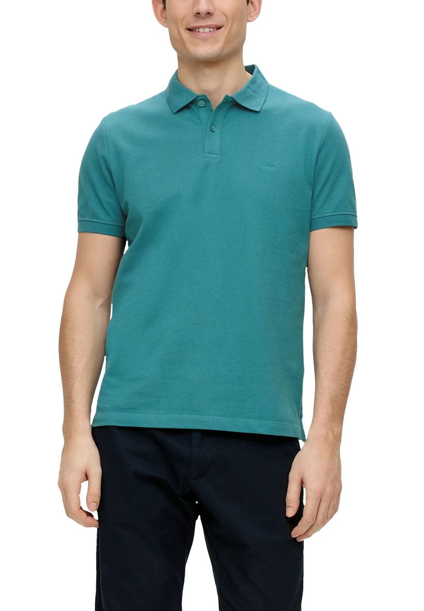 Klassisches kurzärmeliges Baumwoll-Piqué-Poloshirt