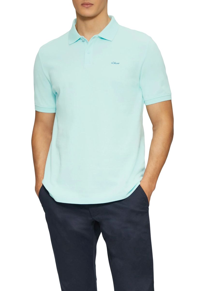 Klassisches kurzärmeliges Baumwoll-Piqué-Poloshirt