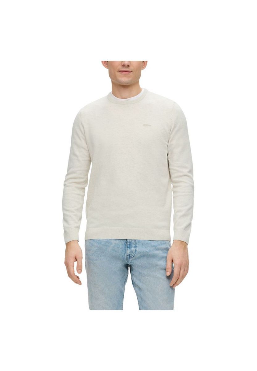 Klassischer Herren Baumwollpullover mit Rundhalsausschnitt