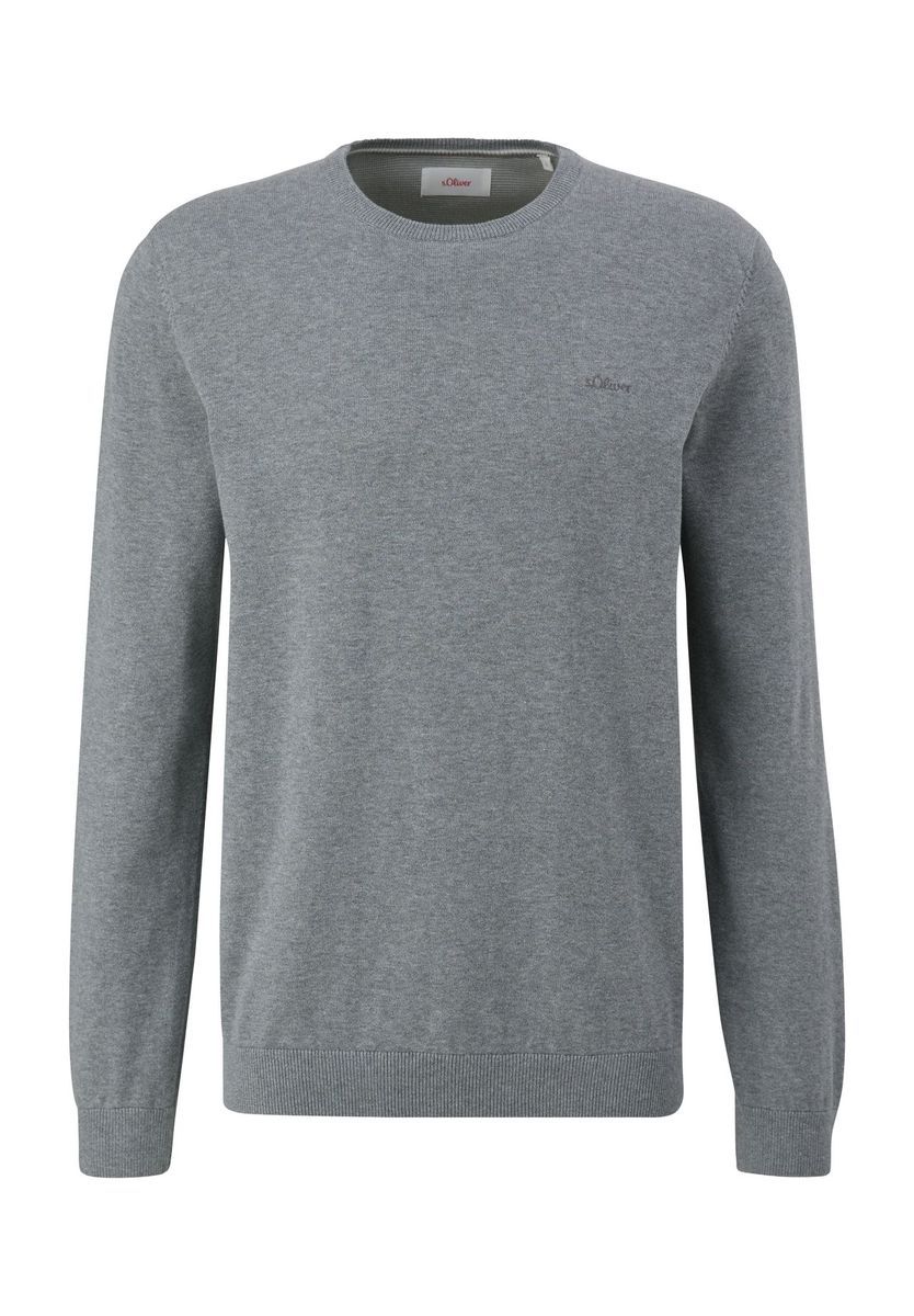 Herren Baumwoll Strickpullover mit Rundhalsausschnitt