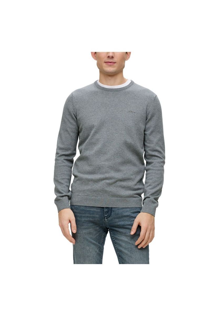 Herren Baumwoll Strickpullover mit Rundhalsausschnitt