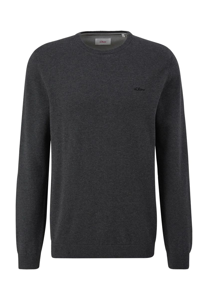 Herren Baumwoll Strickpullover mit Rundhalsausschnitt