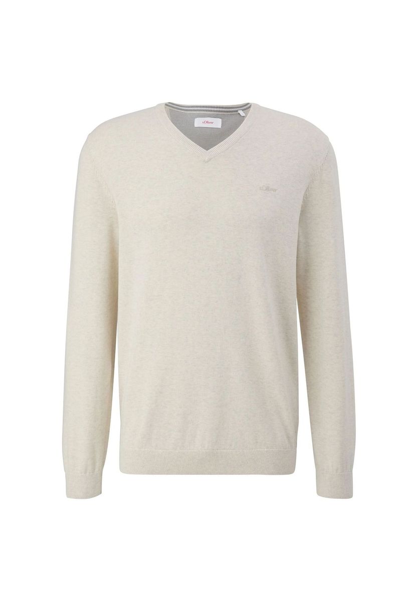 Herren V-Ausschnitt Strickpullover aus Baumwolle