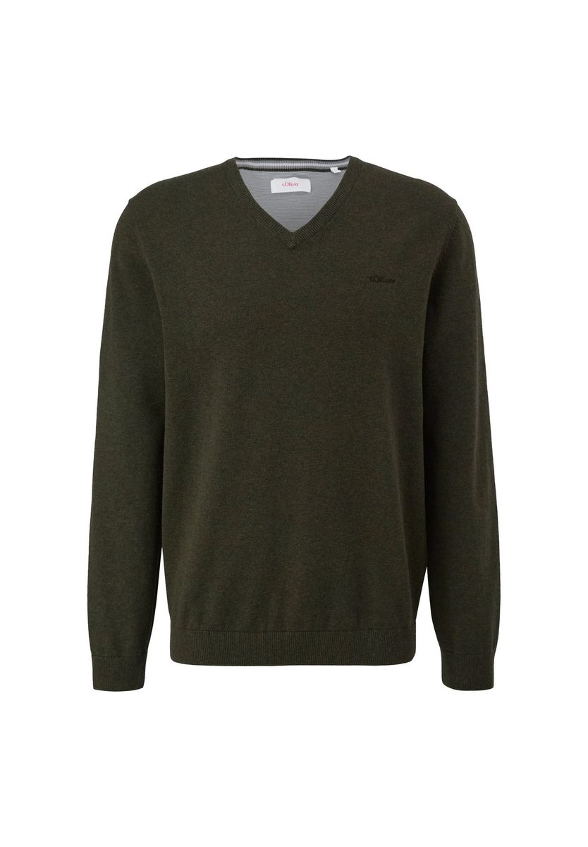 Herren V-Ausschnitt Baumwoll Strickpullover