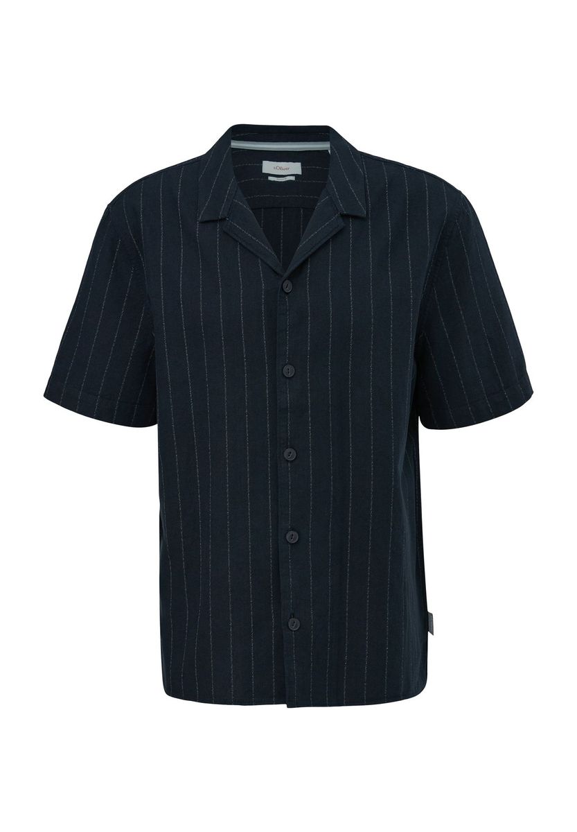 Gestreiftes Hemd aus Leinenmischgewebe