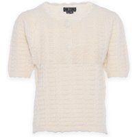 Kurzarmpullover mit Ajourstrick