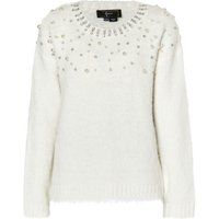 Glamouröses Strickoberteil mit Perlenverzierung