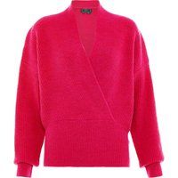 Eleganter Crossover-Pullover in Rippstrick