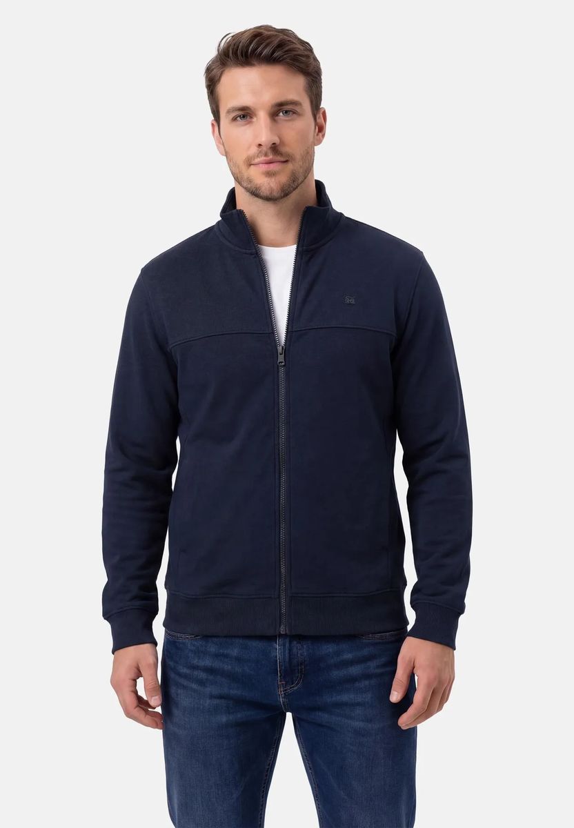 Minimalistische Sweatjacke mit Stehkragen