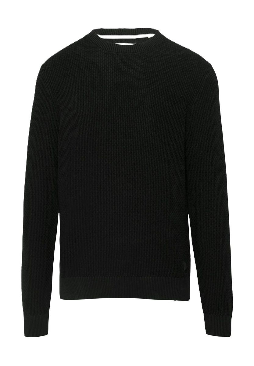 Klassischer Strukturierter Baumwollstrickpullover