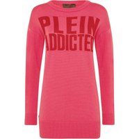 Oversized Strickpullover mit Intarsien-Logo