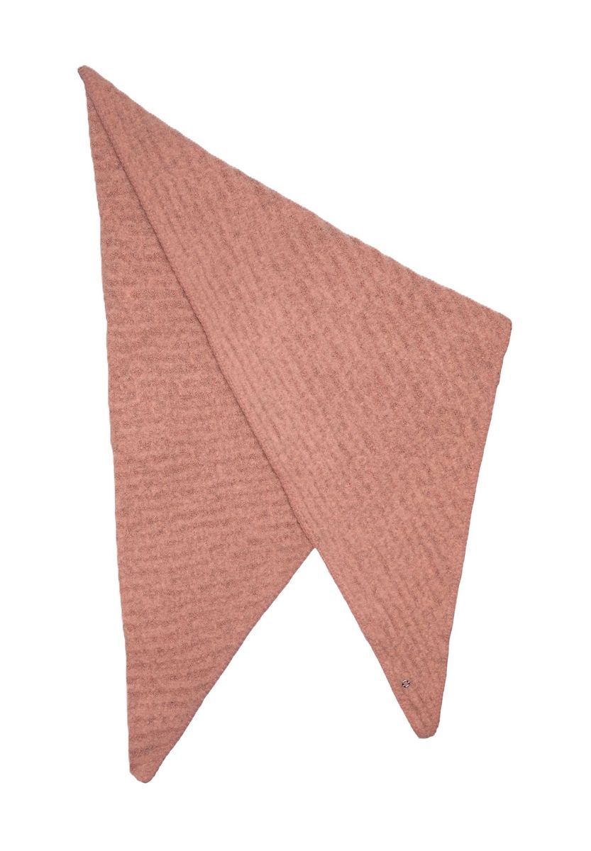 Dreieckiger Strickschal mit Rippmuster