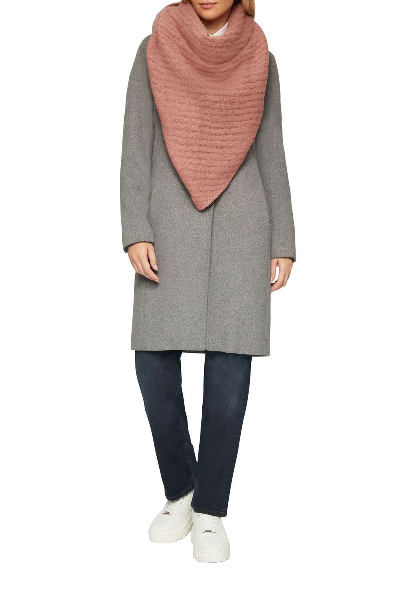 Dreieckiger Strickschal mit Rippmuster