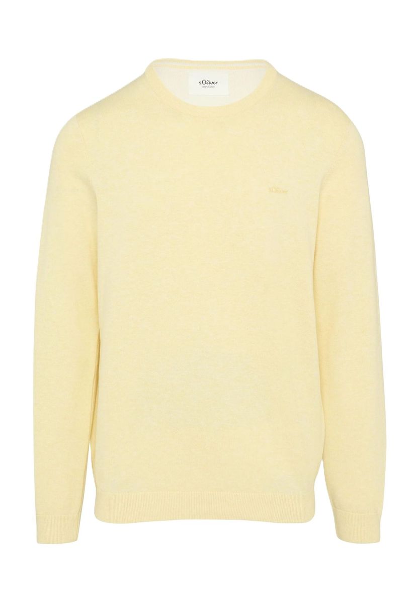 Klassischer Baumwollpullover mit Rundhalsausschnitt