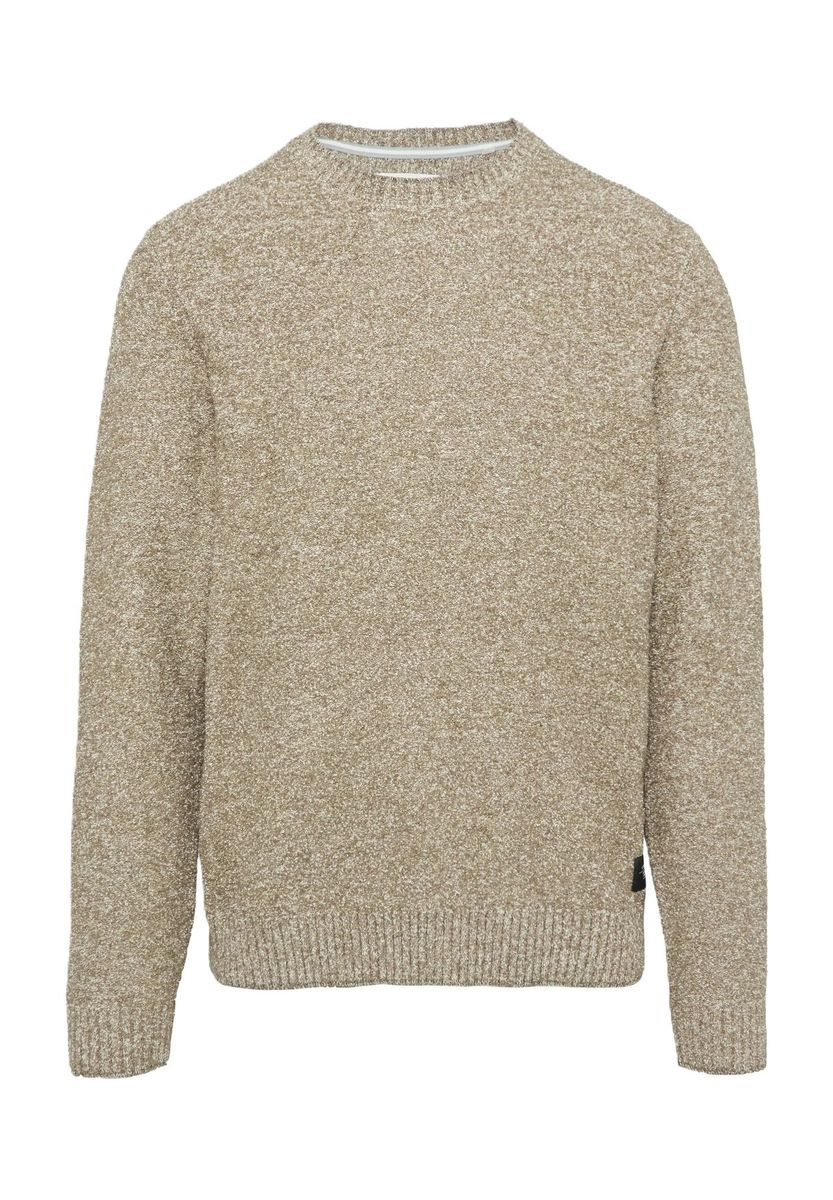 Herren Bouclé Strickpullover mit Rundhalsausschnitt