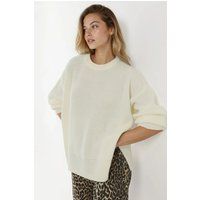 Strukturierter Oversized Rippstrick-Pullover