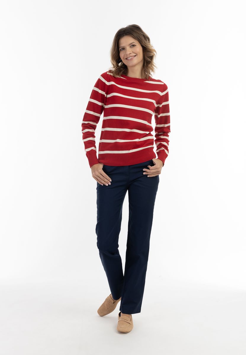 Gestreifter Feinstrickpullover im Matrosenstil