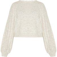 Entspannter Ajour-Pullover mit Bischofsärmeln