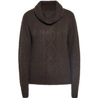 Strickpullover mit Wasserfallkragen