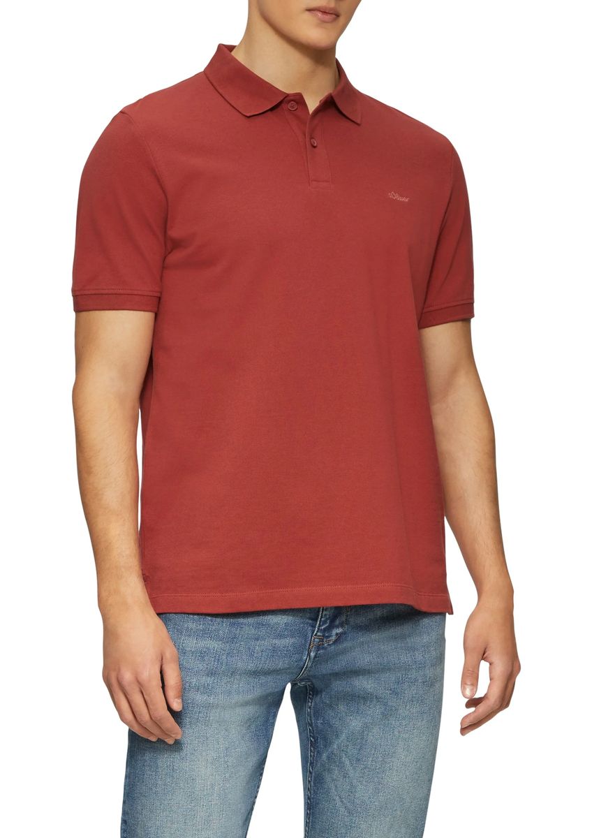 Baumwoll-Piqué-Poloshirt