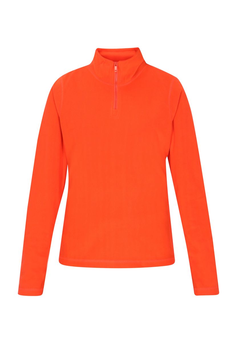 Taillierter Fleecepullover mit Halbreißverschluss
