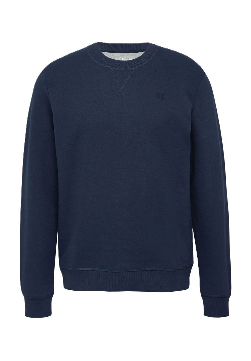 Klassisches marineblaues Sweatshirt aus Baumwollmischung