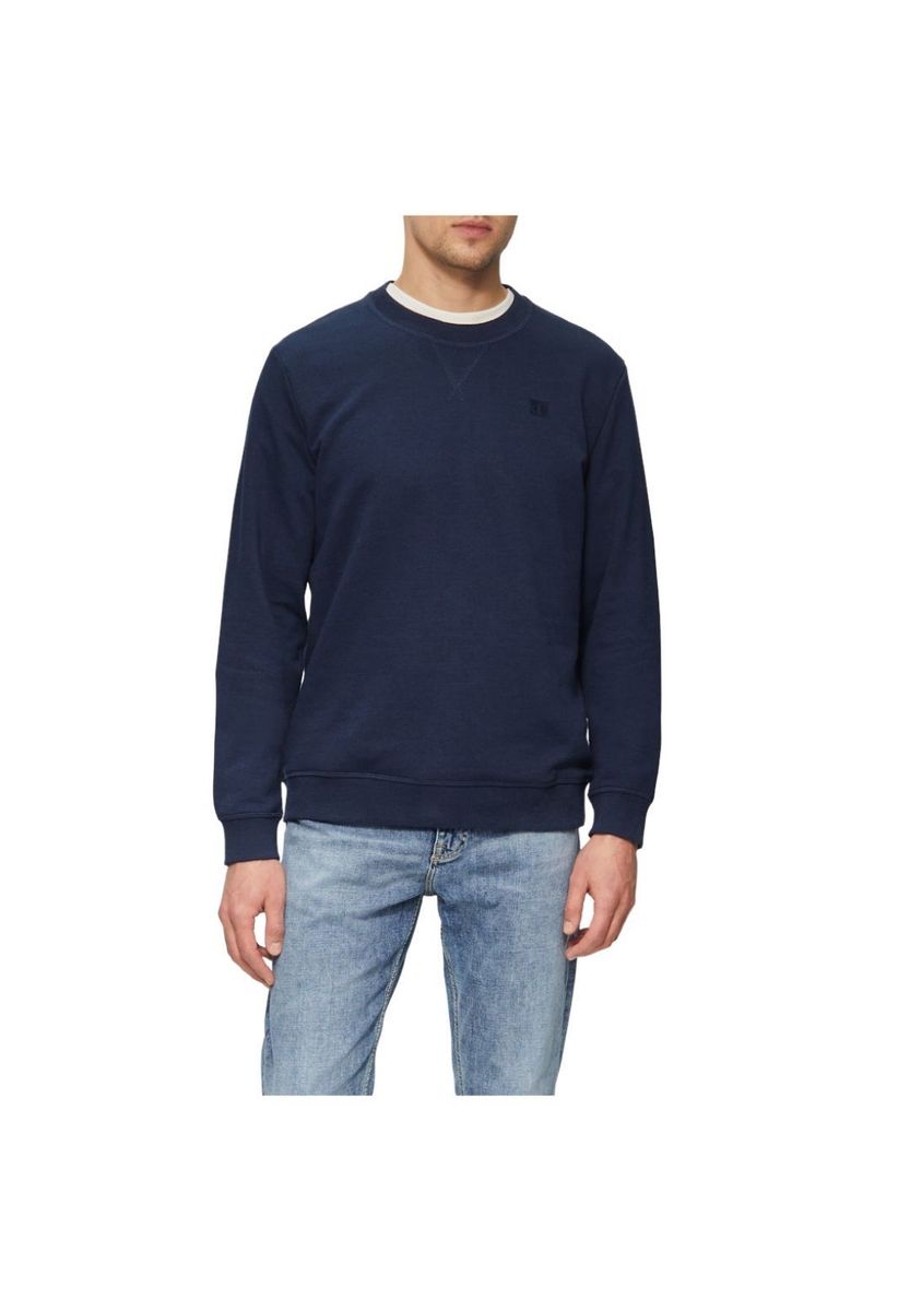 Klassisches marineblaues Sweatshirt aus Baumwollmischung