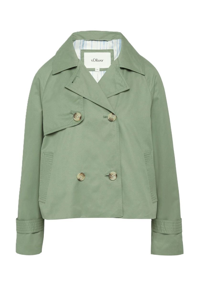 Kurzer zweireihiger Trenchcoat
