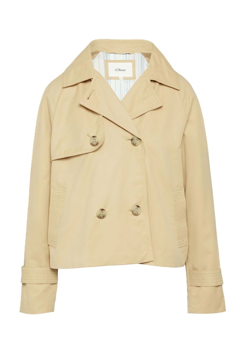 Kurzer zweireihiger Trenchcoat
