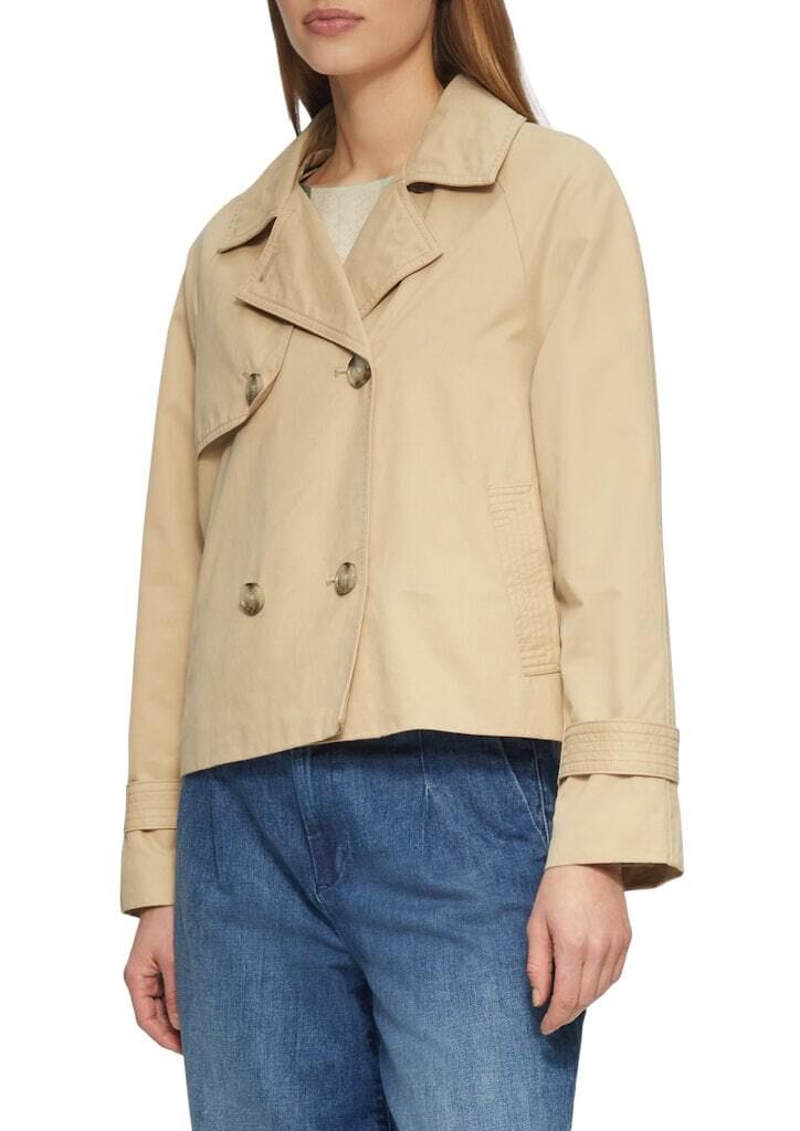 Kurzer zweireihiger Trenchcoat