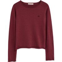 Strickpullover aus Baumwolle mit Rollsaum