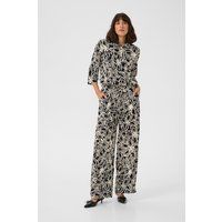 Jumpsuit aus Viskose mit abstraktem Blumenmuster