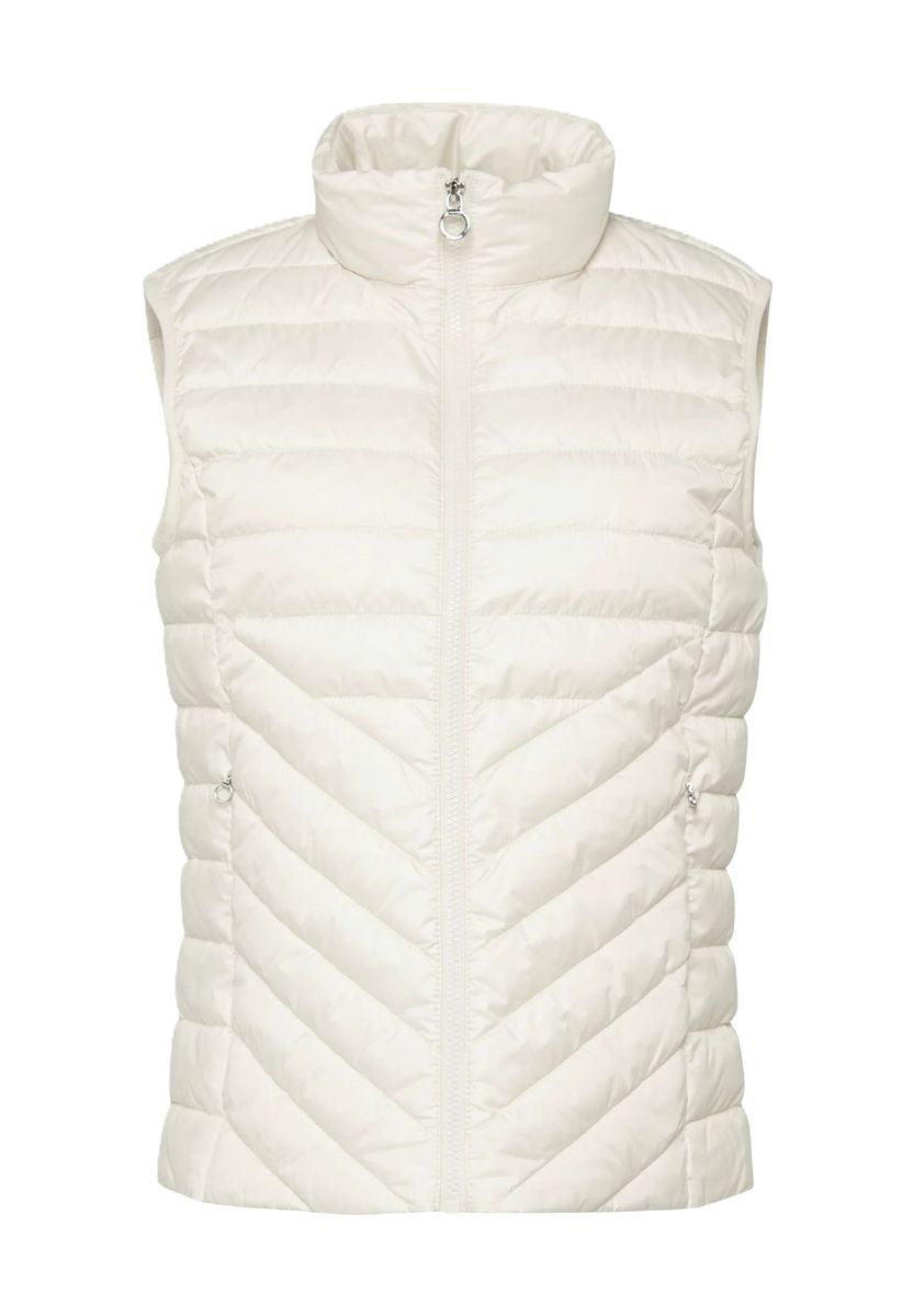 Ärmellose, gesteppte Weste mit Stehkragen