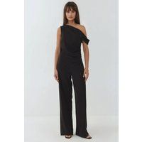 Asymmetrischer Ein-Schulter-Jumpsuit mit weitem Bein