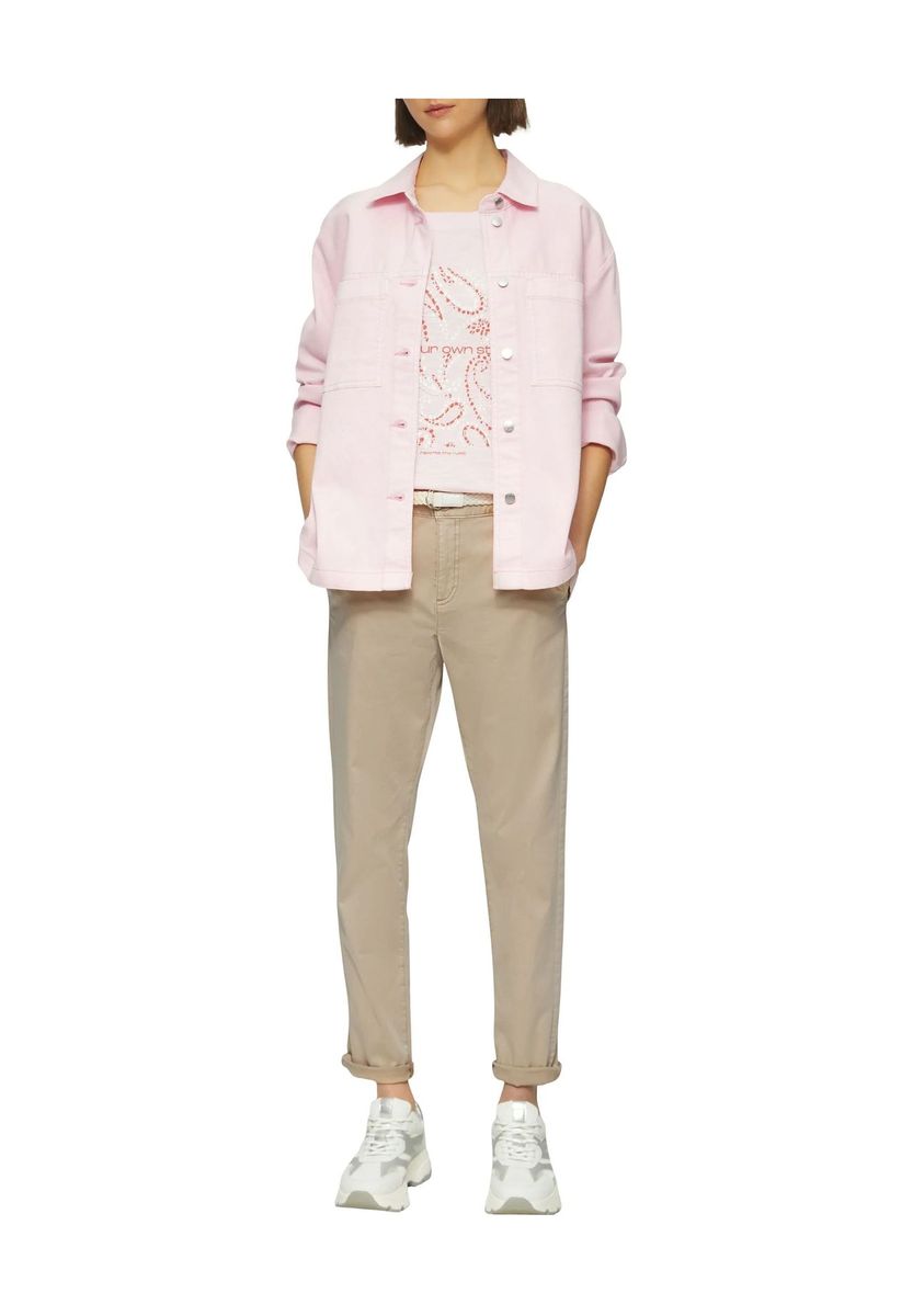 Damen Casual Chino Hose mit Gürtel