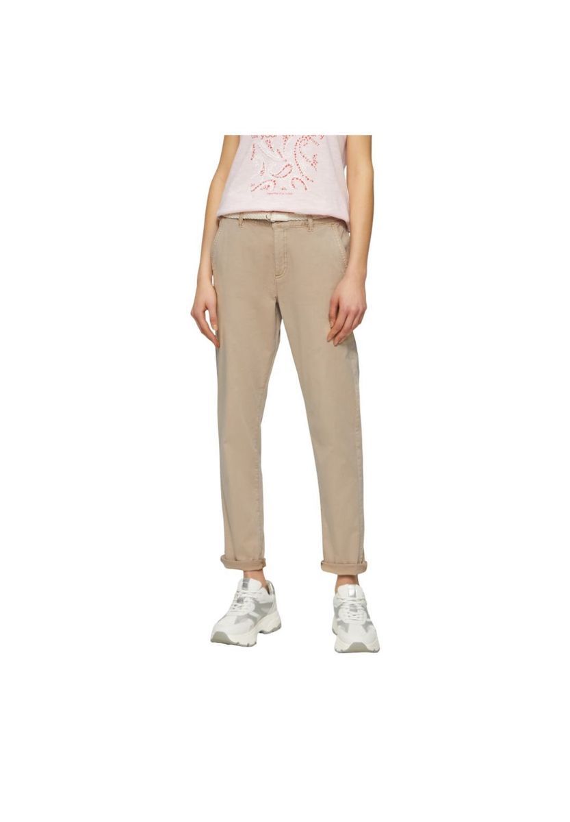 Damen Casual Chino Hose mit Gürtel