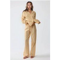 Gestreiftes Popelin-Pyjama-Set