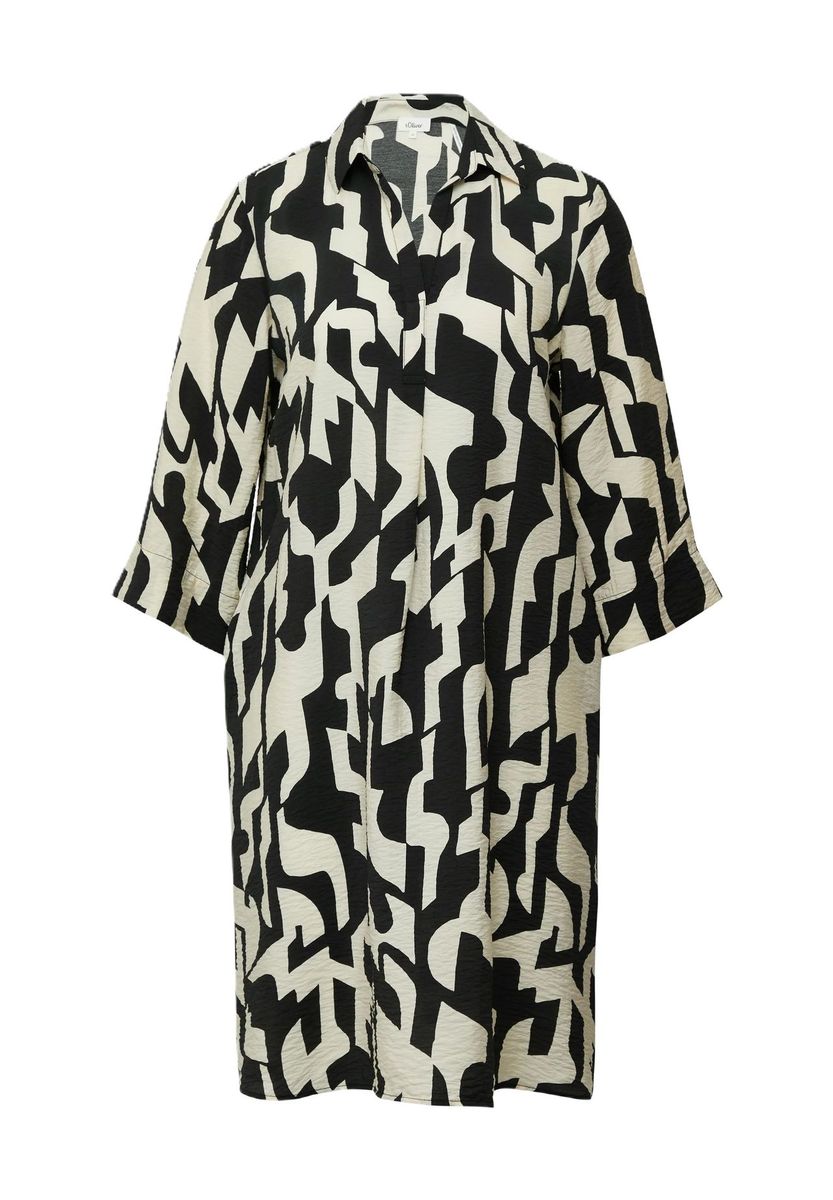 Hemdblusenkleid mit abstraktem Print