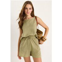 Besticktes High-Waist Coord-Set