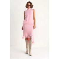 Flauschiges Strick-Set mit Fransen