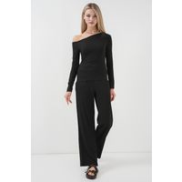 Strukturiertes Off-Shoulder Co-Ord Set