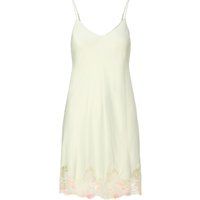 Satin-Slipkleid mit Spitzenabschluss