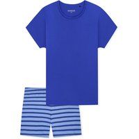 Kurzarm-Pyjama-Set mit gestreiften Shorts