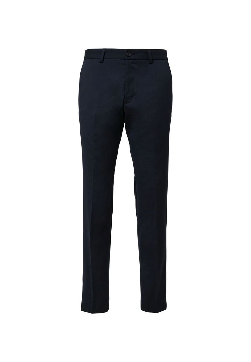 Klassische, schmal geschnittene marineblaue Anzughose