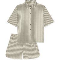 Gestreiftes Kurzarm-Pyjama-Set