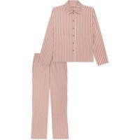 Gestreiftes Pyjama-Set mit Knopfleiste