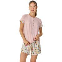 Weiches Henley und florale Shorts