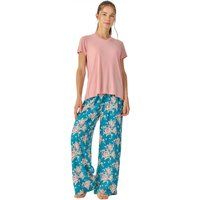 Fließendes Pyjama-Set mit Blumenmuster